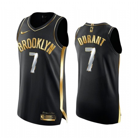 Maillot Basket Brooklyn Nets Kevin Durant 7 2020-21 Noir Golden Edition Swingman - Homme